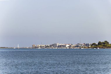 Güzel manzara Punta Umbria Beach Huelva, Endülüs, İspanya