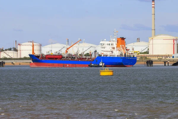 Carga Del Barco Carga Logística Transporte Con Puente Grúa Trabajo —  Fotos de Stock