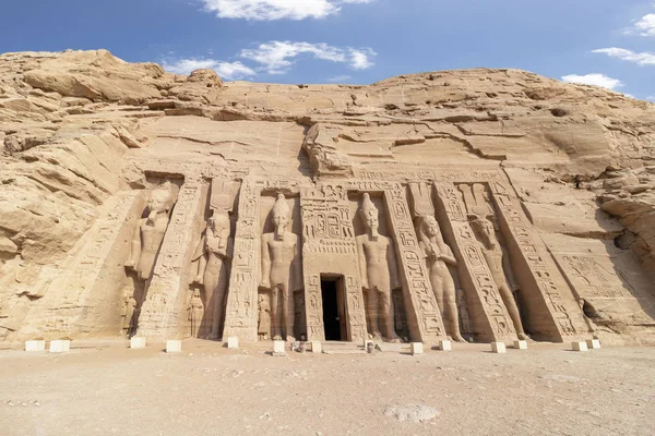 Абу Сімбел Храм Hathor Nefertari Також Відомий Невеликий Храм Єгипет — стокове фото
