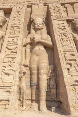 Ayrıntı, dış Tapınağı, Ebu Simbel, büyük Tapınağı Ramses II, Mısır