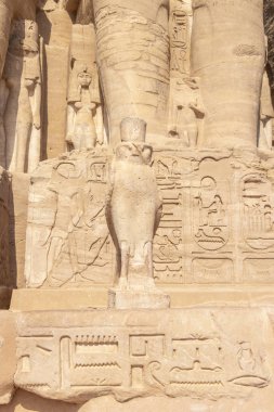 Ayrıntı, dış Tapınağı, Ebu Simbel, büyük Tapınağı Ramses II, Mısır