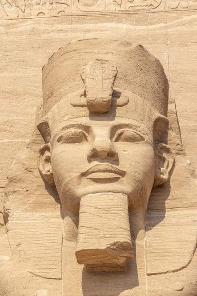Ayrıntı Dış Tapınağı Ebu Simbel Büyük Tapınağı Ramses Mısır — Stok fotoğraf