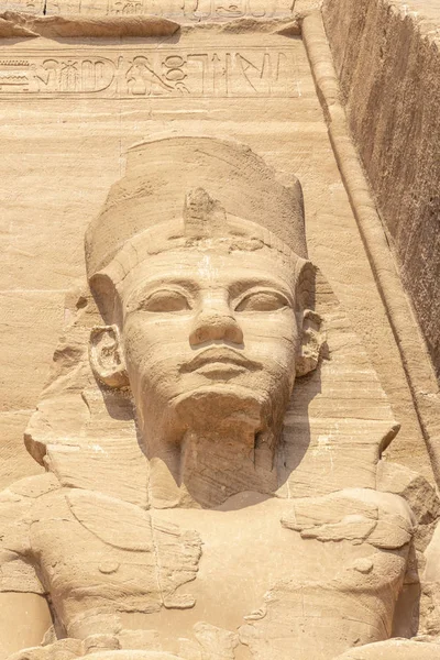 阿布辛贝 拉美西斯二世 埃及的大寺庙 外殿的细节 — 图库照片