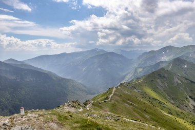 Popradske Pleso, mount Kasprowy Zakopane, Polonya Wierch Slovakya'dan yakınındaki Yüksek Tatras dağlarının görünümü