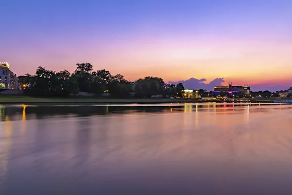 Vistula River Evening Krakow Poland — Stock Photo, Image