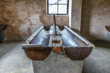 Auschwitz toplama kampı tuvalet kışla Alman Nazi toplama kampları ve inşa ve Üçüncü Reich Polonya tarafından işletilen imha kampları bir ağı oldu