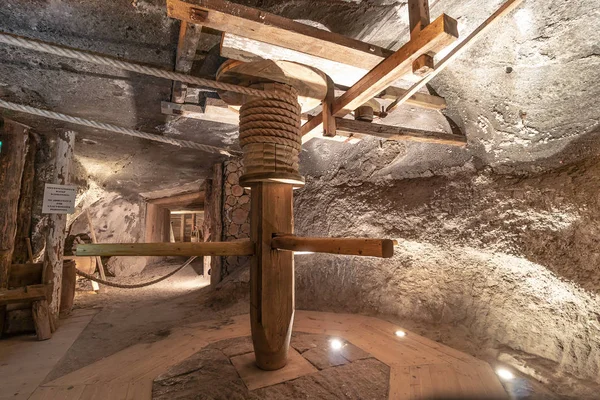 Підземний Коридор Величці Соляній Шахті — стокове фото