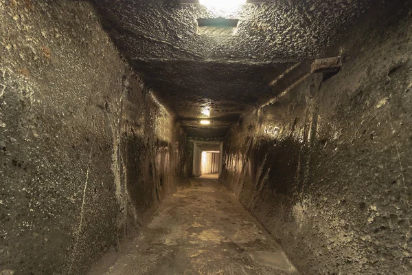 Υπόγειο Διάδρομο Στο Αλατωρυχείο Αλατωρυχεία — Φωτογραφία Αρχείου