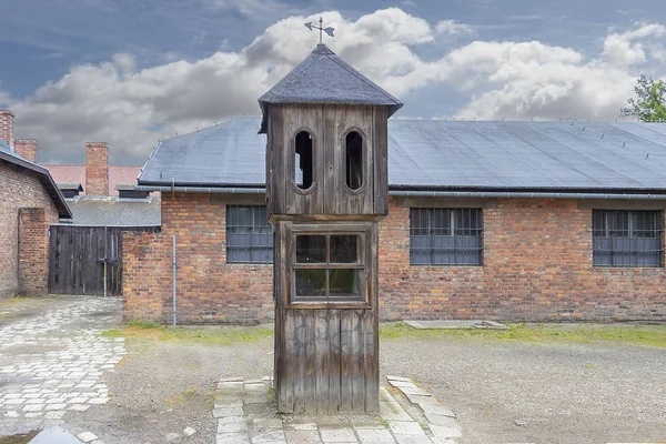 Казарма Заключённых Концентрационном Лагере Освенцим Построенном Управляемом Нацистской Германией Оккупированной — стоковое фото