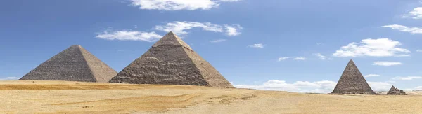 Panorama Área Com Grandes Pirâmides Gizé Egito — Fotografia de Stock