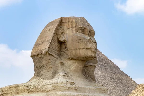 Espinaca Cara Fondo Pirámide Giza Cairo Egipto —  Fotos de Stock