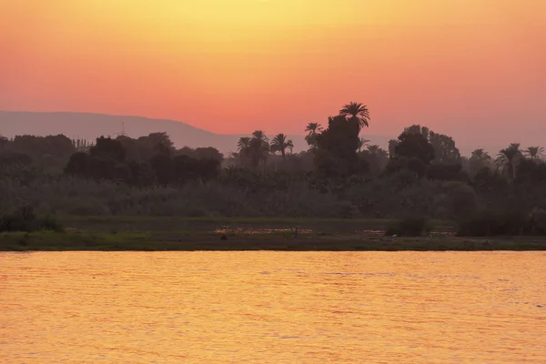 Sunset Nile River Egypt — Stock Photo, Image