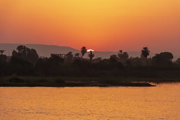 Sunset Nile River Egypt — Stock Photo, Image