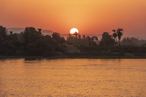 Sunset Nile River Egypt — Stock Photo, Image