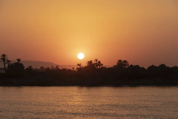 Sunset Nile River Egypt — Stock Photo, Image