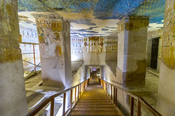 Luxor Egipt Września 2018 Grób Kv8 Położony Dolinie Królów Służył — Zdjęcie stockowe