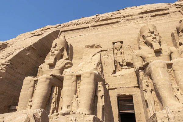 Detail Exterior Temple Abu Simbel Great Temple Ramesses Egypt Stock Photo