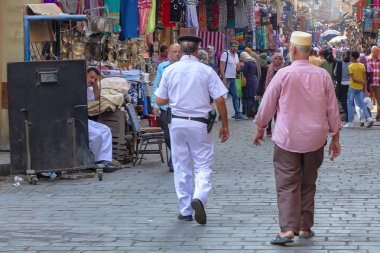 Cairo, Mısır - 16 Eylül 2018: Guar Mısır güvenlik güçleri
