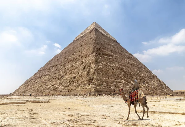 Die Pyramide Von Khafre Oder Von Chephren Ist Die Zweithöchste — Stockfoto