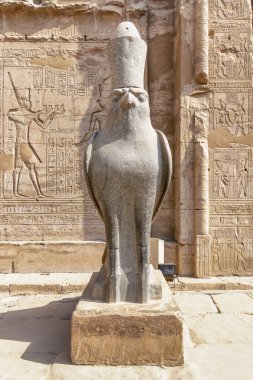 The Falcon God Horus at Edfu Temple, Located on the west bank of the Nile, Edfu, Upper Egypt clipart