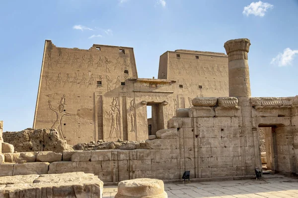 Храм Эдфу Посвященный Соколу Богу Гору Расположенный Западном Берегу Нила — стоковое фото
