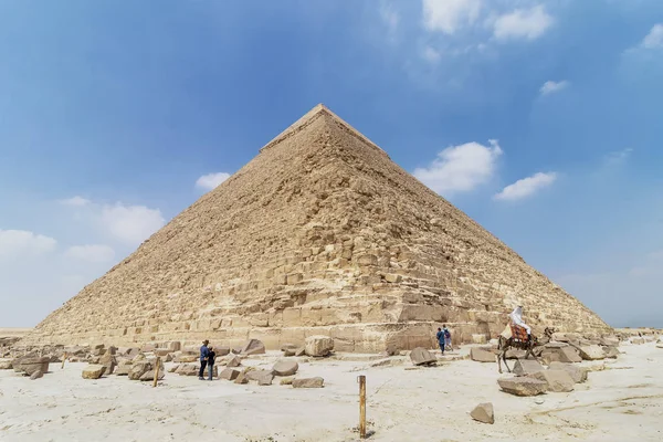 Πυραμίδα Του Χεφρήνου Chephren Είναι Δεύτερη Ψηλότερη Και Δεύτερη Μεγαλύτερη — Φωτογραφία Αρχείου