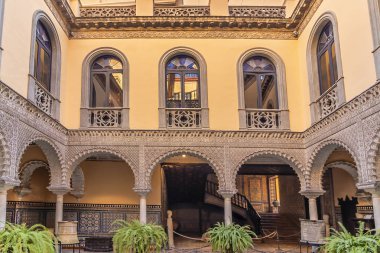 Sevilla, İspanya - 13 Ocak 2019: Leb Kontesi Sarayı