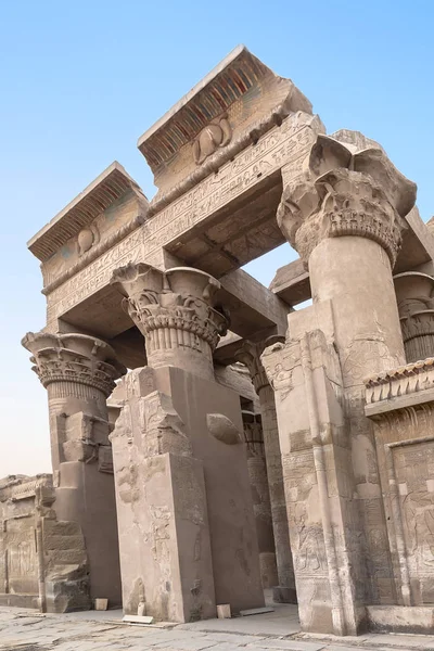 Ruinas Del Templo Kom Ombo Río Nilo Atardecer Egipto —  Fotos de Stock