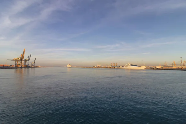 Puerto Bahía Cádiz Atardecer — Foto de Stock