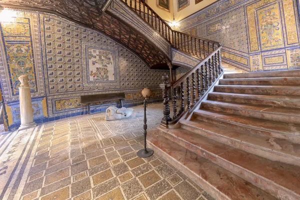 Sewilla Hiszpania Stycznia 2019 Wnętrze Pałacu Hrabiny Lebrija Sewilli Andaluzja — Zdjęcie stockowe