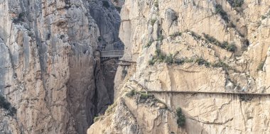Gorg Bridge'de ile el Caminito del Rey (King's küçük yol)