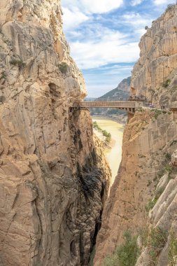 Bridge in gorge of the Gaitanes in el Caminito del Rey (The King clipart
