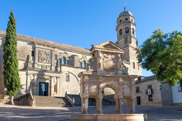 Catedral Baeza Jaén España Desde Plaza Santa María — Foto de Stock
