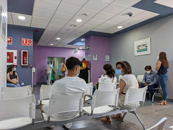 Huelva Espanha Junho 2020 Sala Espera Serviço Ginecologia Dentro Hospital — Fotografia de Stock