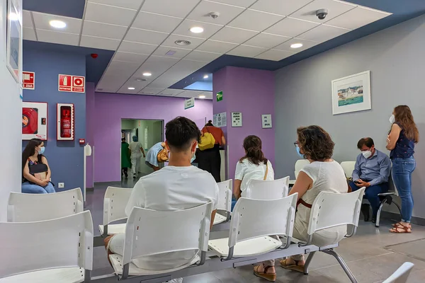 Huelva Espanha Junho 2020 Sala Espera Serviço Ginecologia Dentro Hospital — Fotografia de Stock