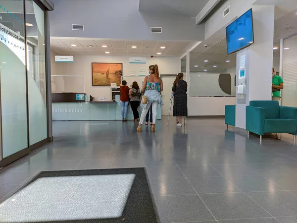 Huelva Espanha Junho 2020 Sala Recepção Informação Dentro Hospital Costa — Fotografia de Stock