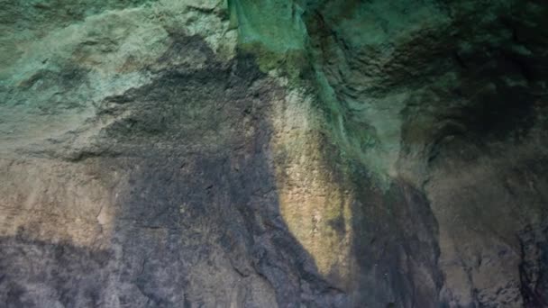 Άποψη Του Μέσα Μια Σπηλιά Του Benagil Algarve Πορτογαλία — Αρχείο Βίντεο