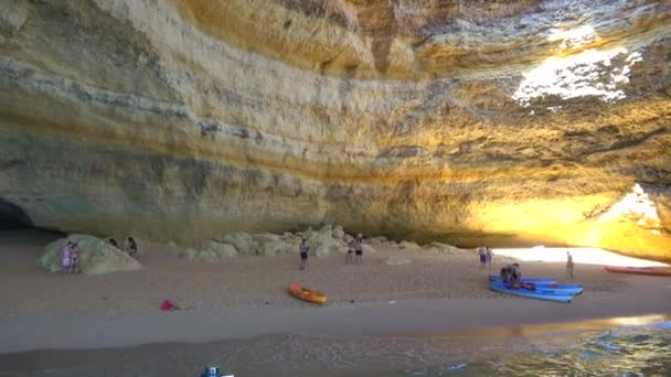 Lagoa Portugal Julio 2020 Vista Desde Una Lancha Rápida Turistas — Vídeo de stock