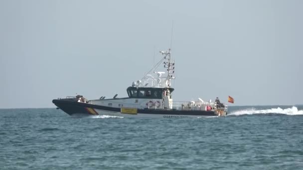 Punta Umbria Huelva Spain August 2020 Guardia Civil Coast Guard — 비디오