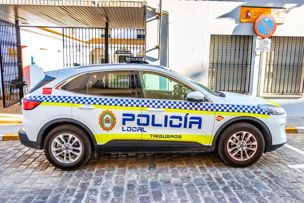 Trigueros Huelva Spain Серпня 2020 Муніципальний Поліцейський Автомобіль Бренд Ford — стокове фото