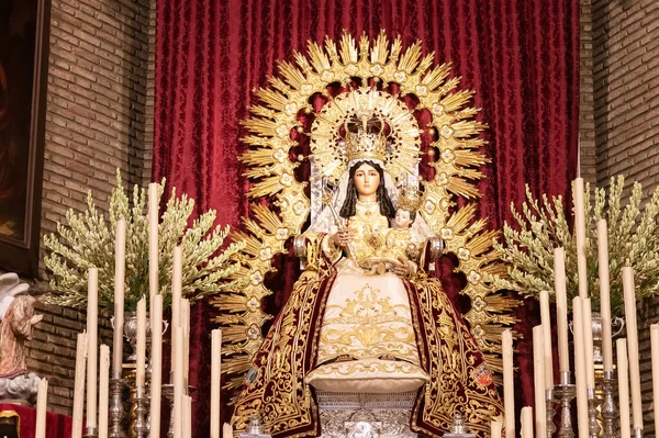 Huelva Spain August 2020 Virgin Clarines Main Altar Parish San — Stock Photo, Image