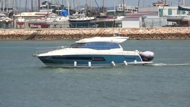 Portimao Portogallo Luglio 2020 Ormeggio Principale Yacht Barche Navi Portimao — Video Stock