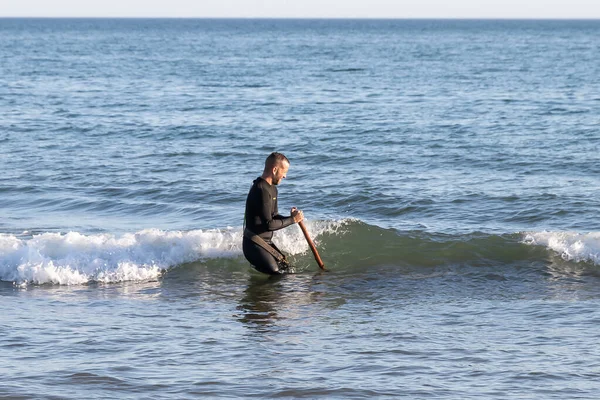 Punta Umbria Huelva Espanha Agosto 2020 Pescador Moluscos Que Trabalha — Fotografia de Stock