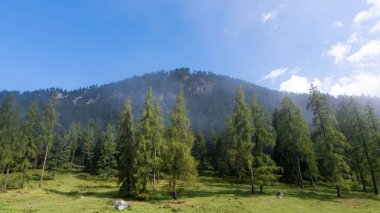 Güney Tyrol 'daki Rosengarten Dağları' nın manzarası harika. Yüksek kalite fotoğraf