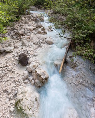 Hirzelsteig 'deki Büyük Rosengarten' de Foggy Hiking. Yüksek kalite fotoğraf