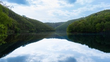 Scenic View on the Rursee in the Eifel Germany. High quality photo