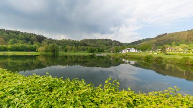 Scenic View on the Rursee in the Eifel Germany. High quality photo