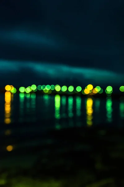 Abstakt Verschwimmen Bokeh Des Abendlichen Staus Auf Der Straße Der — Stockfoto