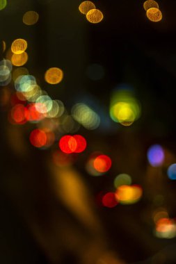 şehirde yolda akşam trafiği Blur bokeh soyut., gece sahnesi., Blur görüntüleri Focus değil