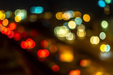 şehirde yolda akşam trafiği Blur bokeh soyut., gece sahnesi., Blur görüntüleri Focus değil